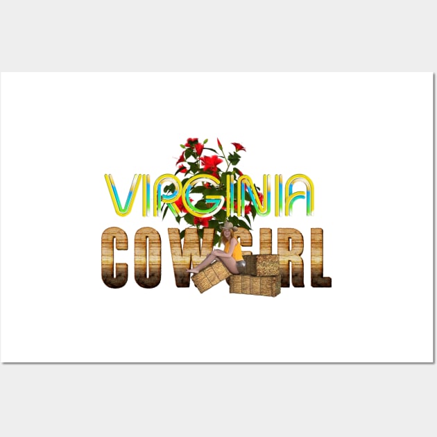 Virginia Cowgirl Wall Art by teepossible